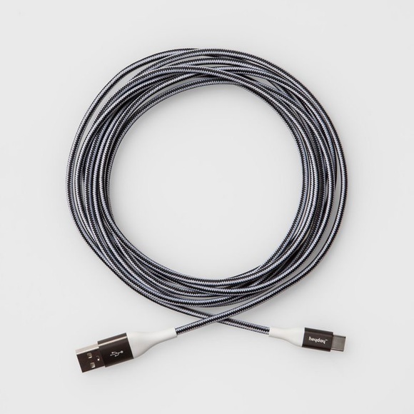 New USB-C to USB-A Braided 10 Ft Charging Cable - Picture 2 of 3